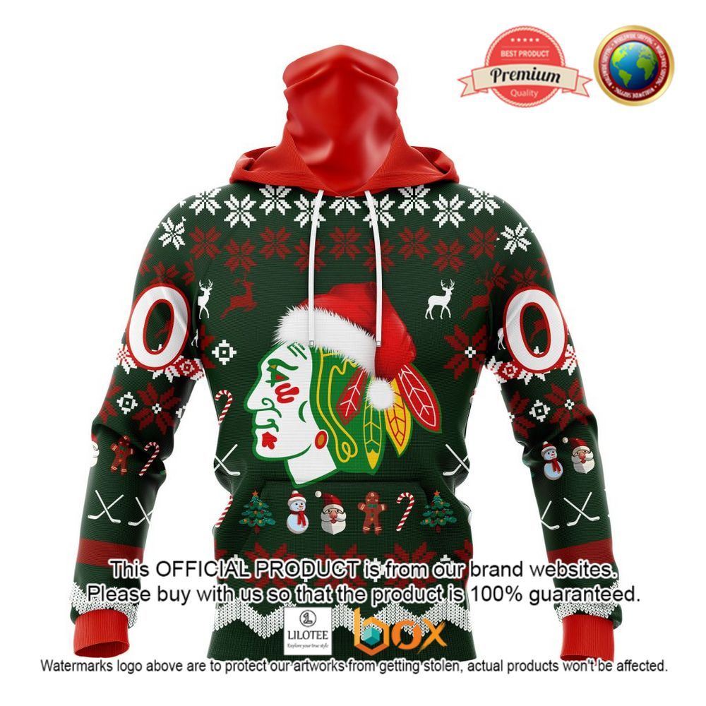HOT NHL Chicago BlackHawks Team Santa Hat Custom 3D Hoodie, T-Shirt 3