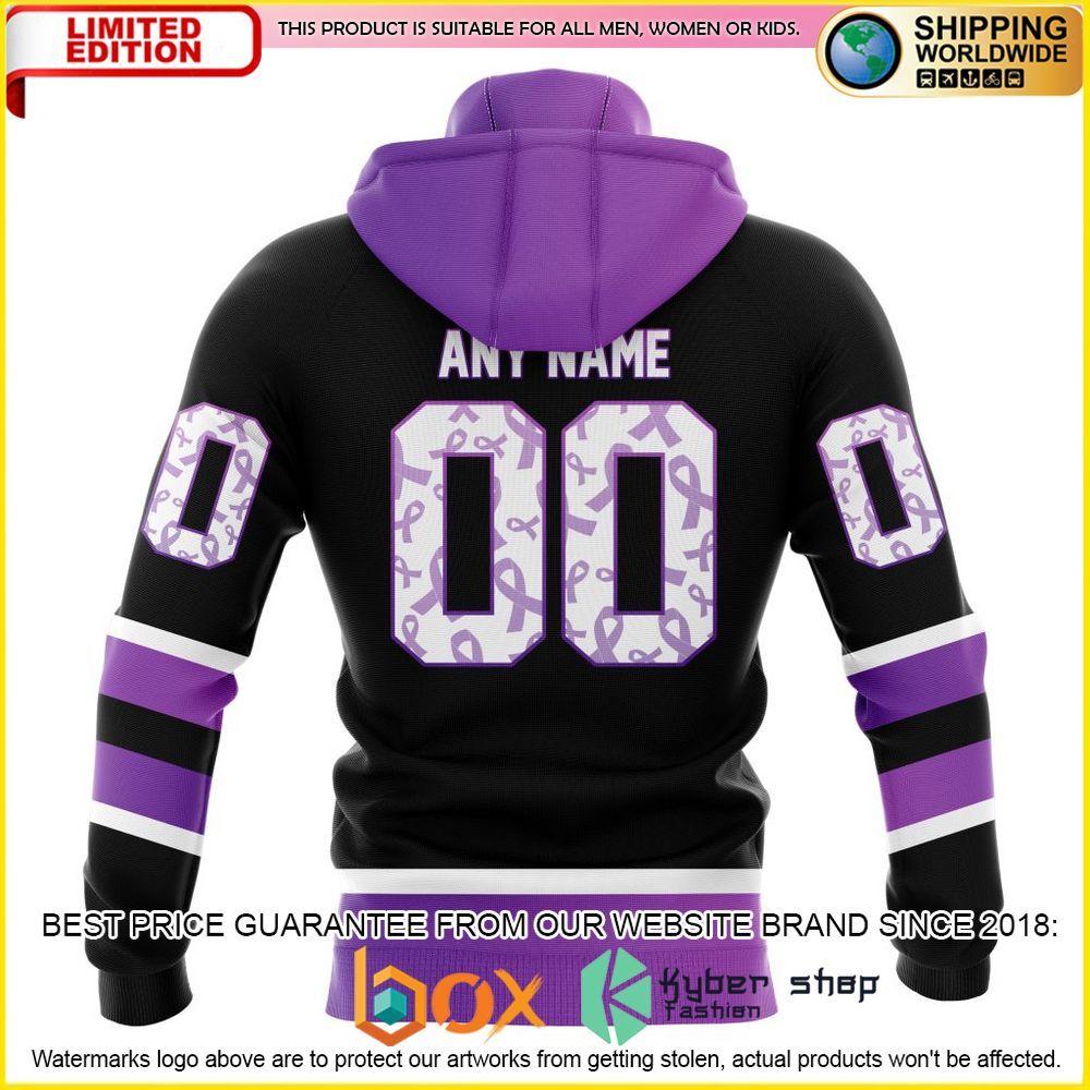 NEW NHL Colorado Avalanche Black Hockey Fights Cancer Personalized 3D Hoodie, Shirt 5