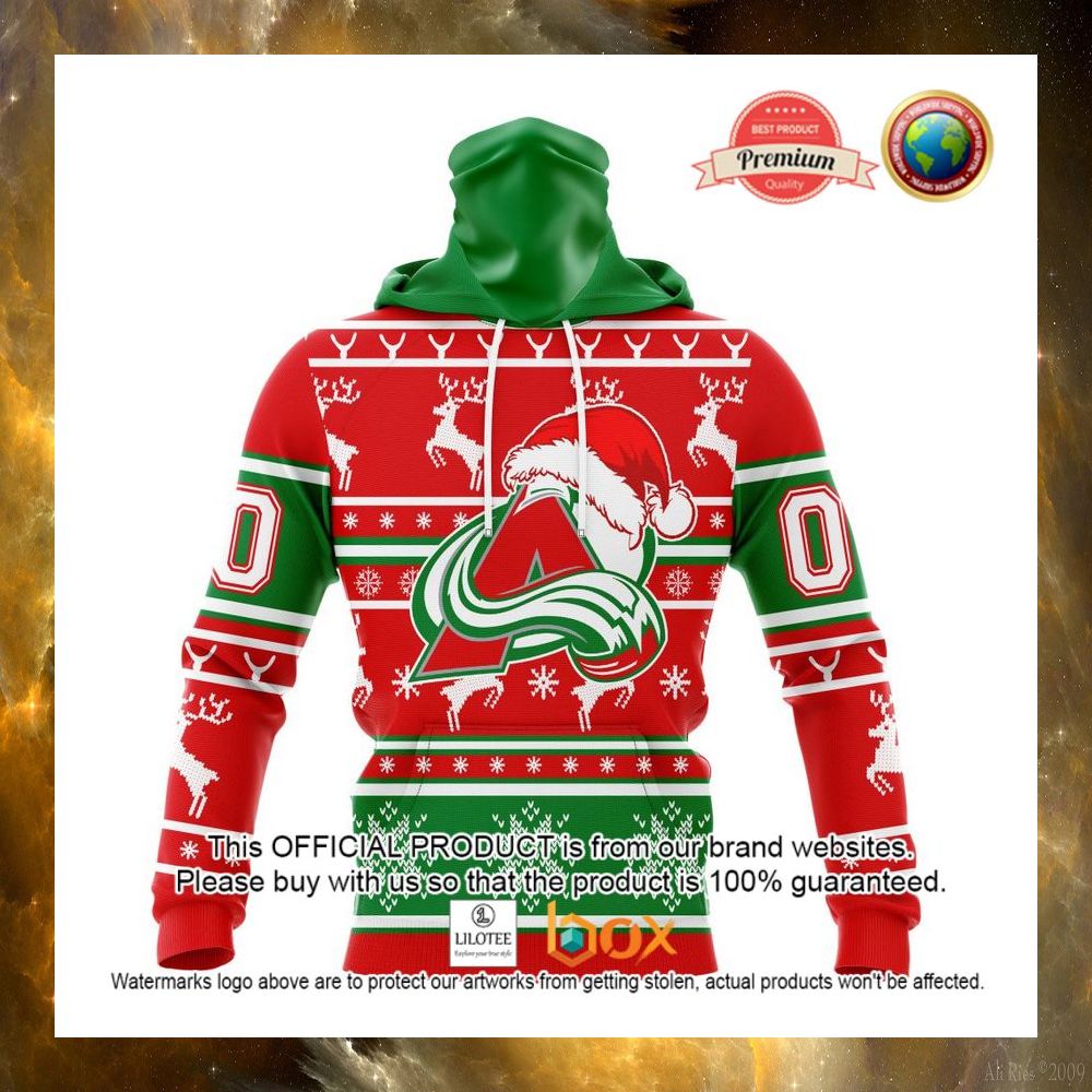 HOT NHL Colorado Avalanche Santa Hat Custom 3D Hoodie, T-Shirt 9