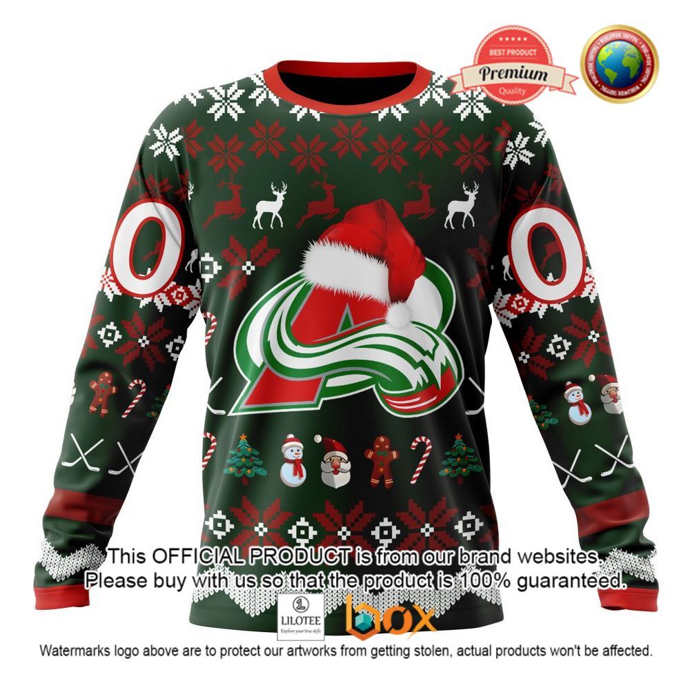 HOT NHL Colorado Avalanche Team Santa Hat Custom 3D Hoodie, T-Shirt 4