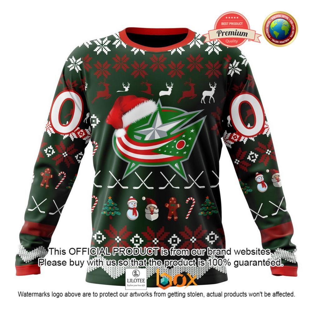 HOT NHL Columbus Blue Jackets Team Santa Hat Custom 3D Hoodie, T-Shirt 4