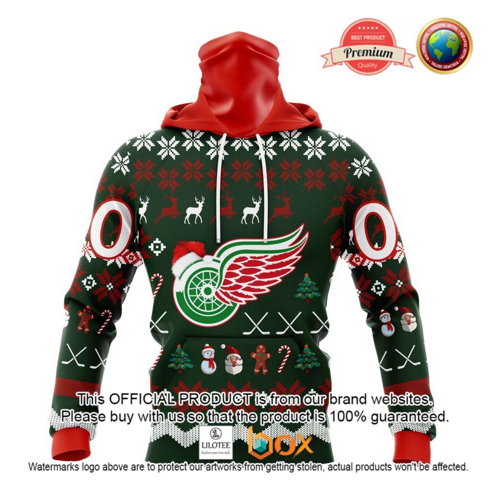 HOT NHL Detroit Red Wings Team Santa Hat Custom 3D Hoodie, T-Shirt 3