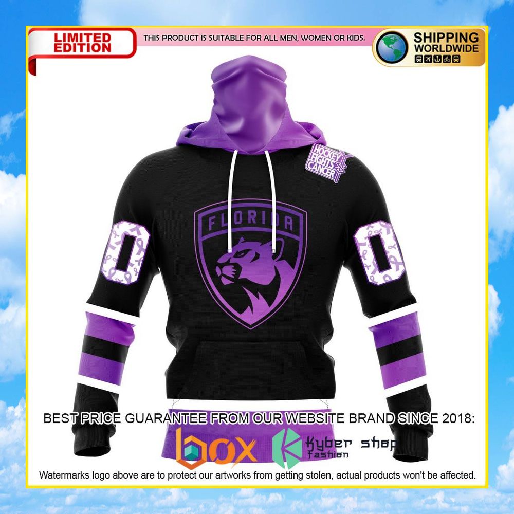 NEW NHL Florida Panthers Black Hockey Fights Cancer Personalized 3D Hoodie, Shirt 13