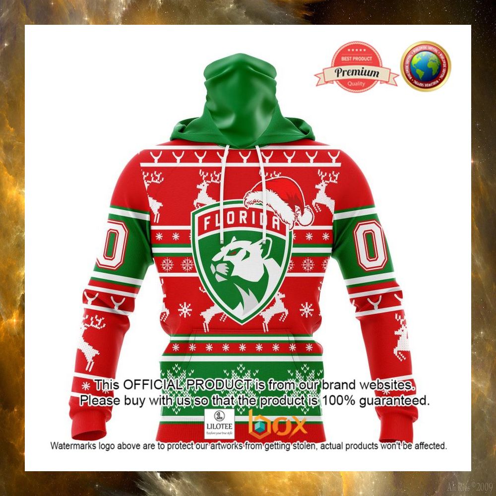 HOT NHL Florida Panthers Santa Hat Custom 3D Hoodie, T-Shirt 9