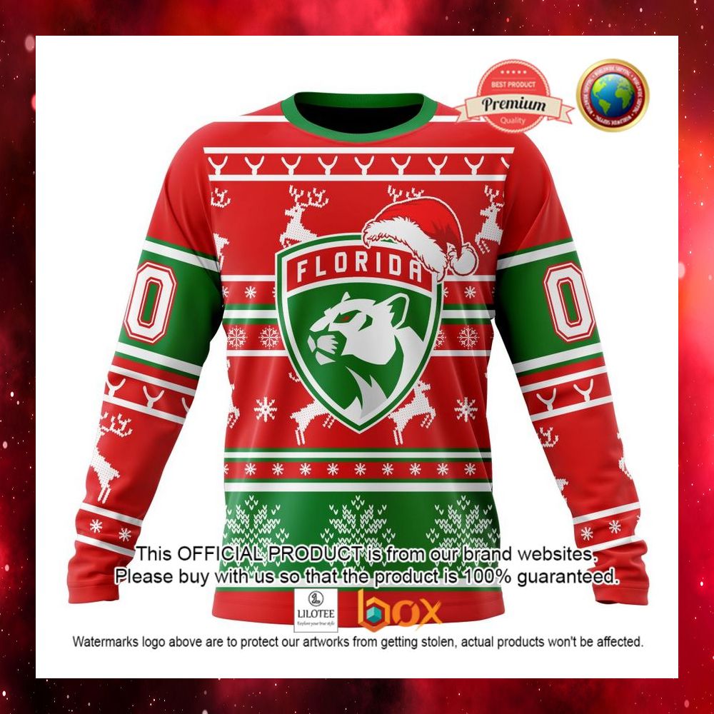 HOT NHL Florida Panthers Santa Hat Custom 3D Hoodie, T-Shirt 10