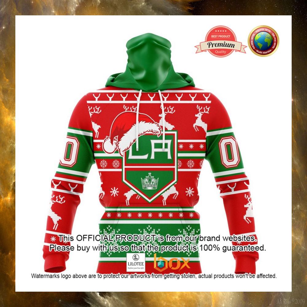 HOT NHL Los Angeles Kings Santa Hat Custom 3D Hoodie, T-Shirt 9