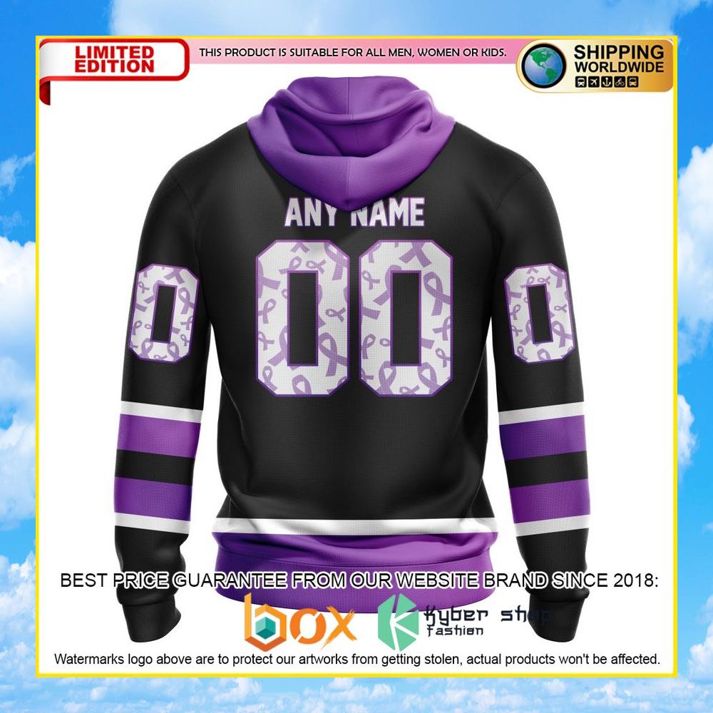 NEW NHL Minnesota Wild Black Hockey Fights Cancer Personalized 3D Hoodie, Shirt 12