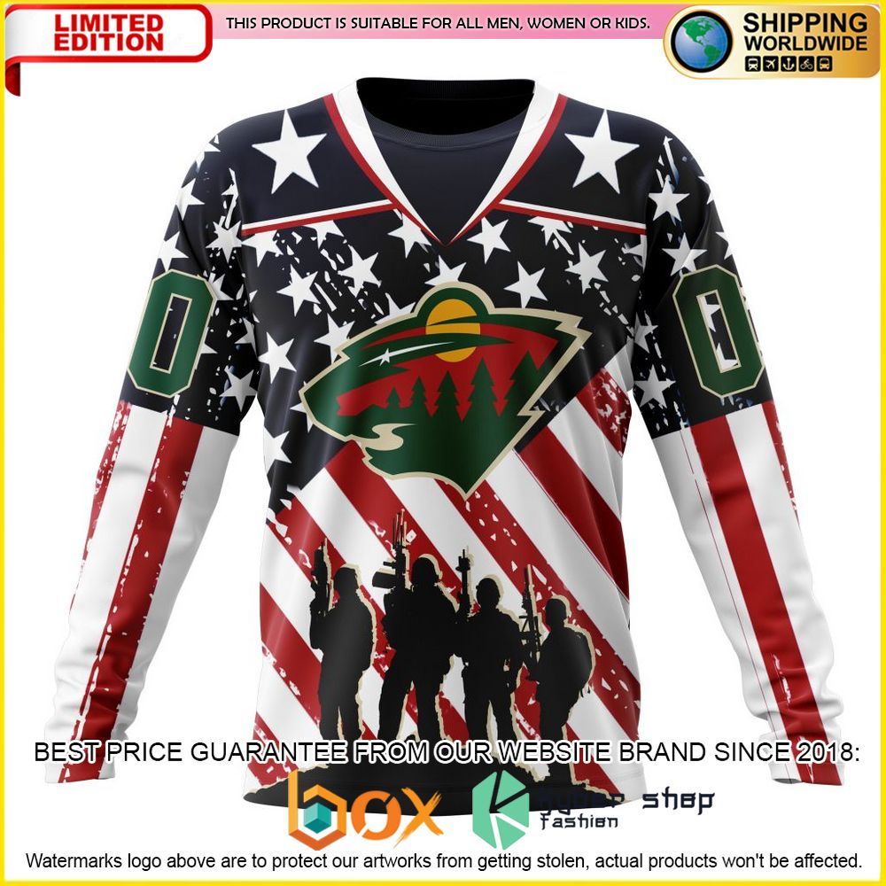 NEW NHL Minnesota Wild Kits For Honor US’s Military Custom 3D Hoodie, Shirt 6
