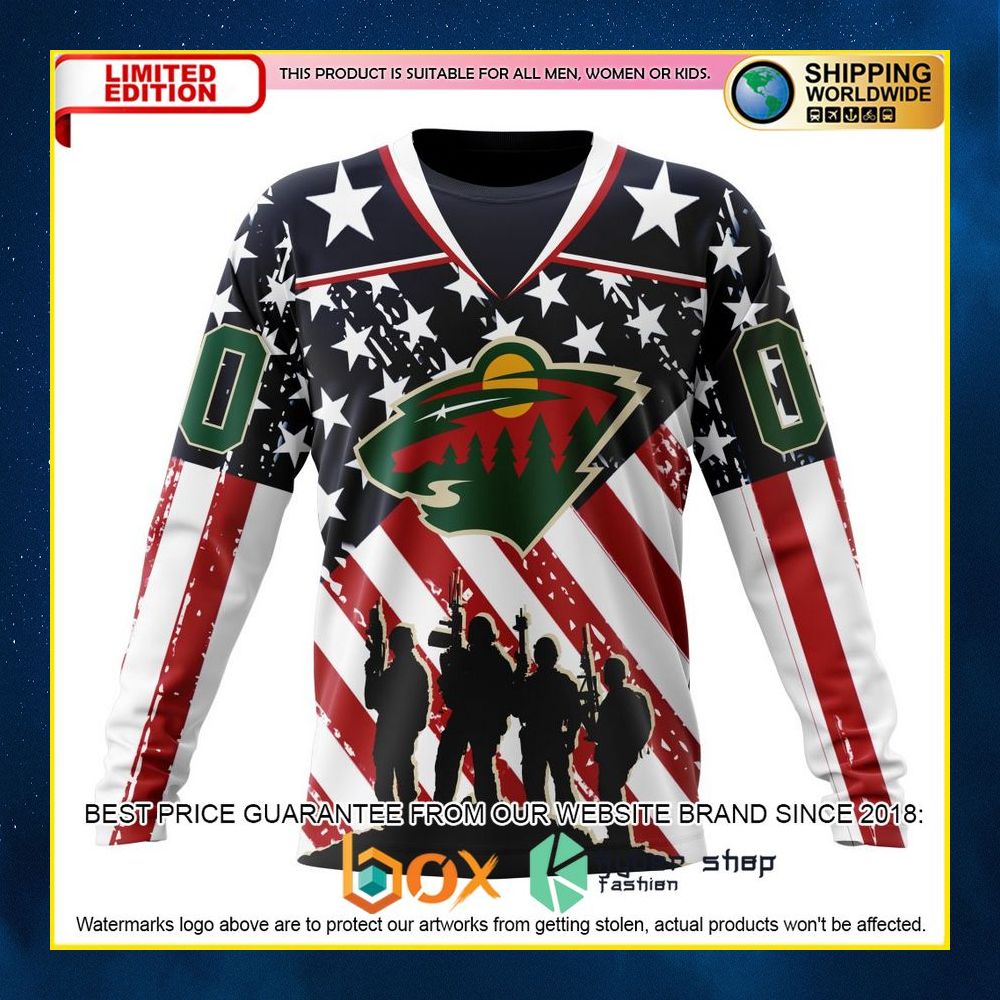 NEW NHL Minnesota Wild Kits For Honor US’s Military Custom 3D Hoodie, Shirt 15
