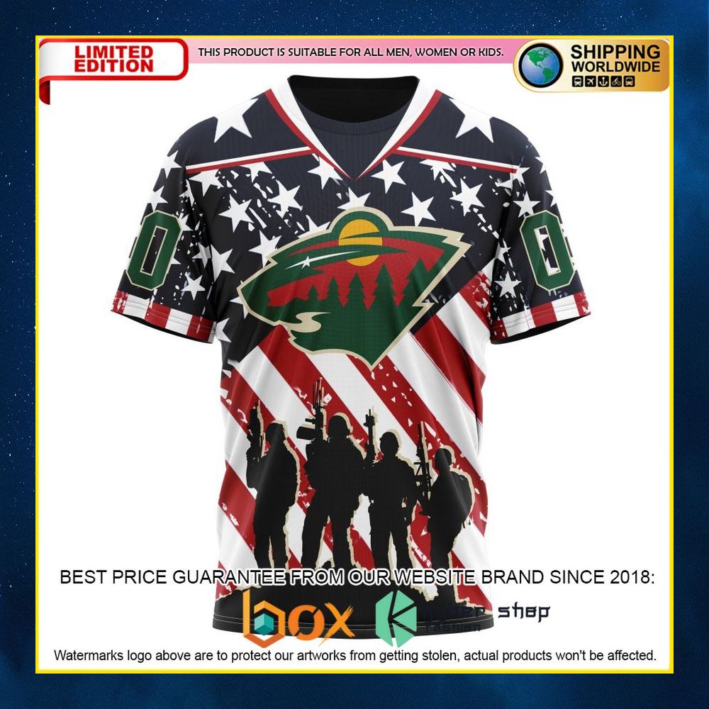 NEW NHL Minnesota Wild Kits For Honor US’s Military Custom 3D Hoodie, Shirt 17