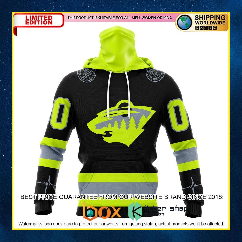 NEW NHL Minnesota Wild With FireFighter Custom 3D Hoodie, Shirt 13