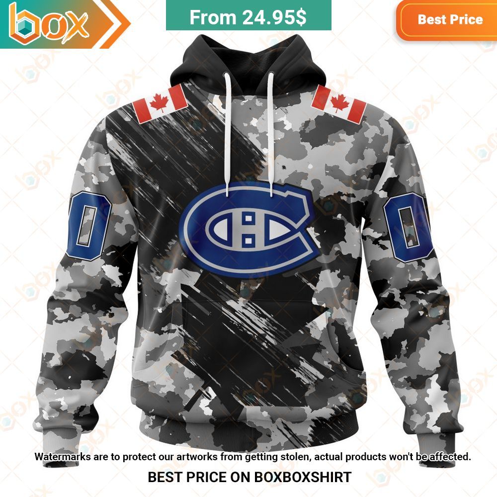 nhl montreal canadiens special camo armed forces custom hoodie 1 129
