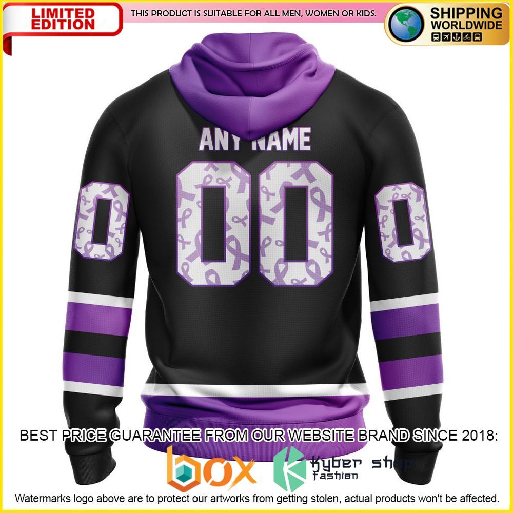 NEW NHL Nashville Predators Black Hockey Fights Cancer Personalized 3D Hoodie, Shirt 20