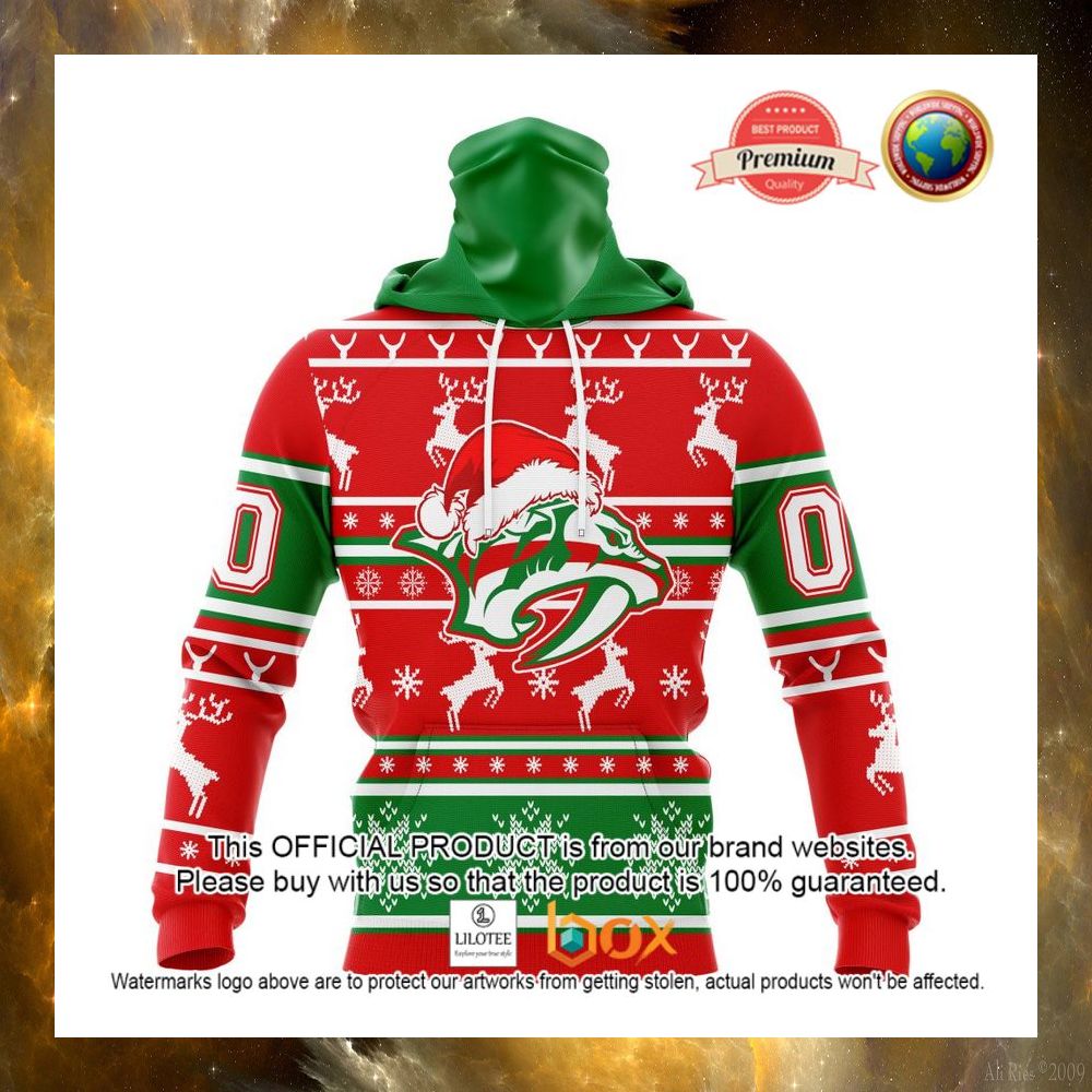 HOT NHL Nashville Predators Santa Hat Custom 3D Hoodie, T-Shirt 9