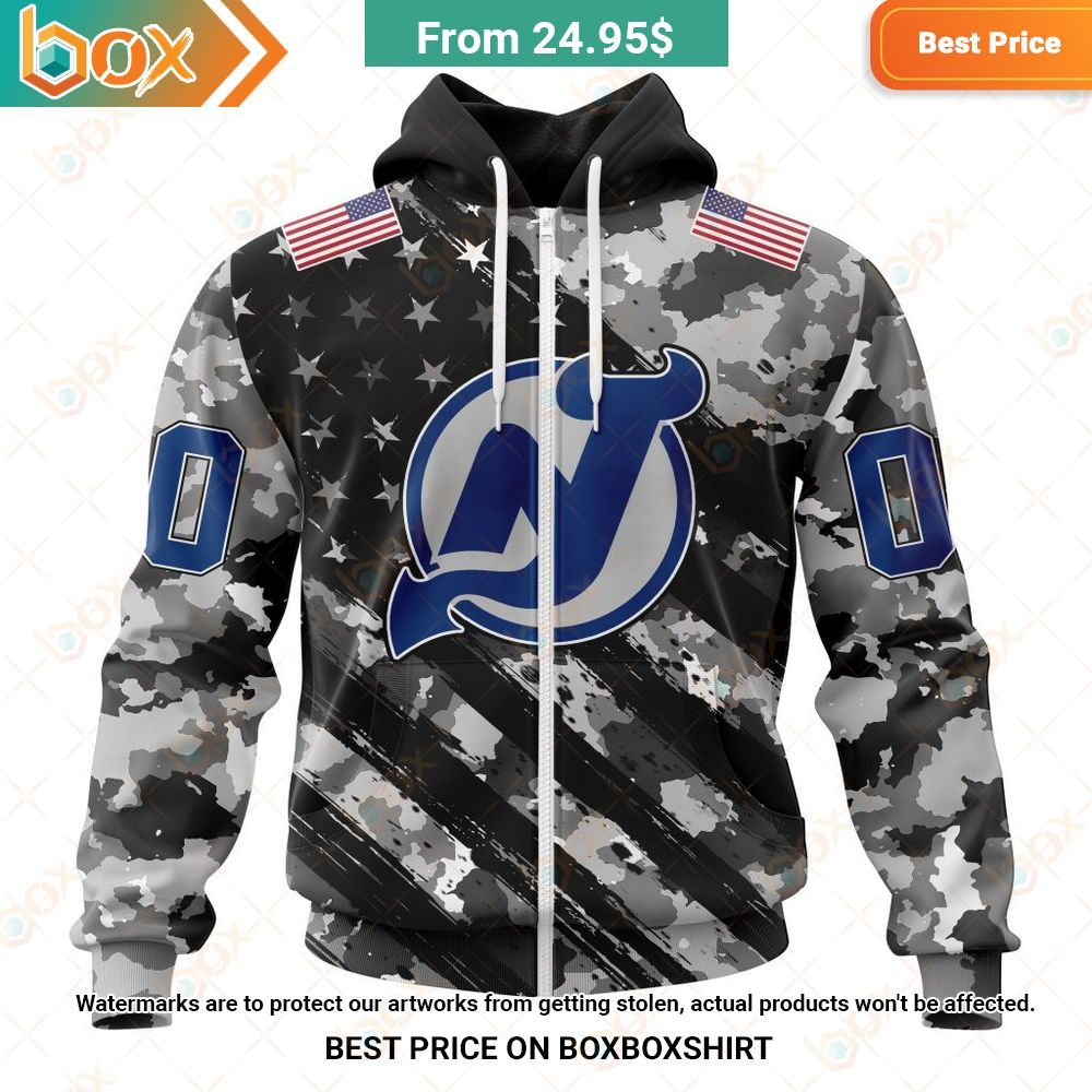 nhl new jersey devils special camo military custom hoodie 2 393