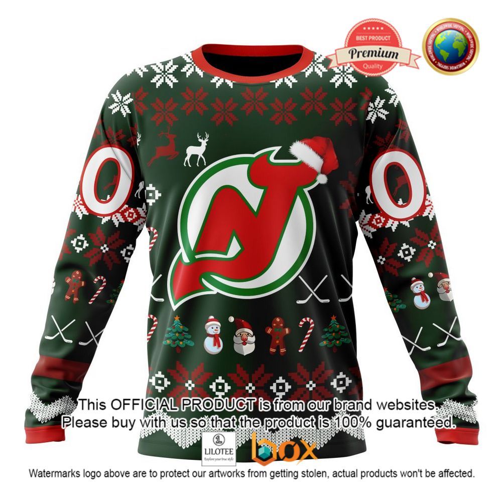 HOT NHL New Jersey Devils Team Santa Hat Custom 3D Hoodie, T-Shirt 4