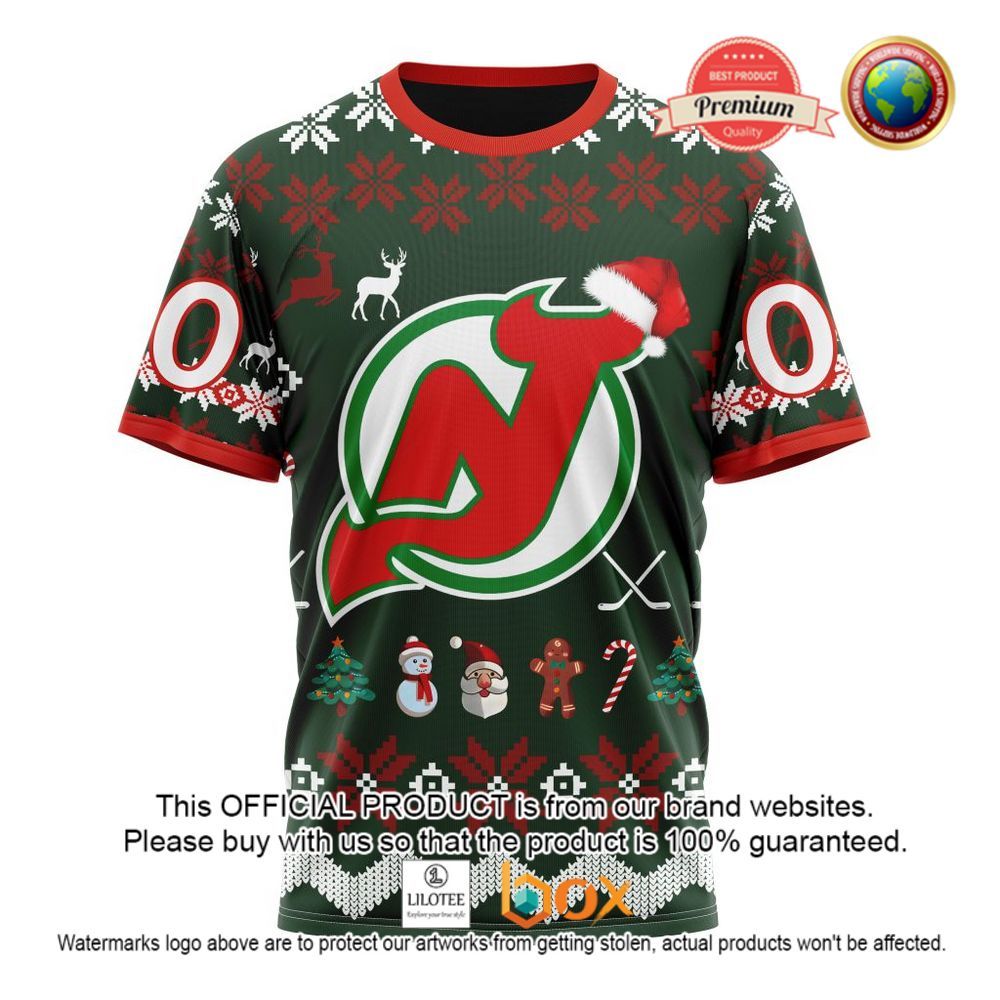 HOT NHL New Jersey Devils Team Santa Hat Custom 3D Hoodie, T-Shirt 5