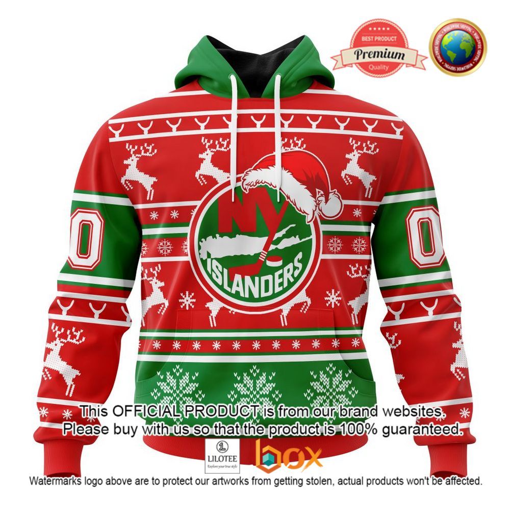 HOT NHL New York Islanders Santa Hat Custom 3D Hoodie, T-Shirt 1
