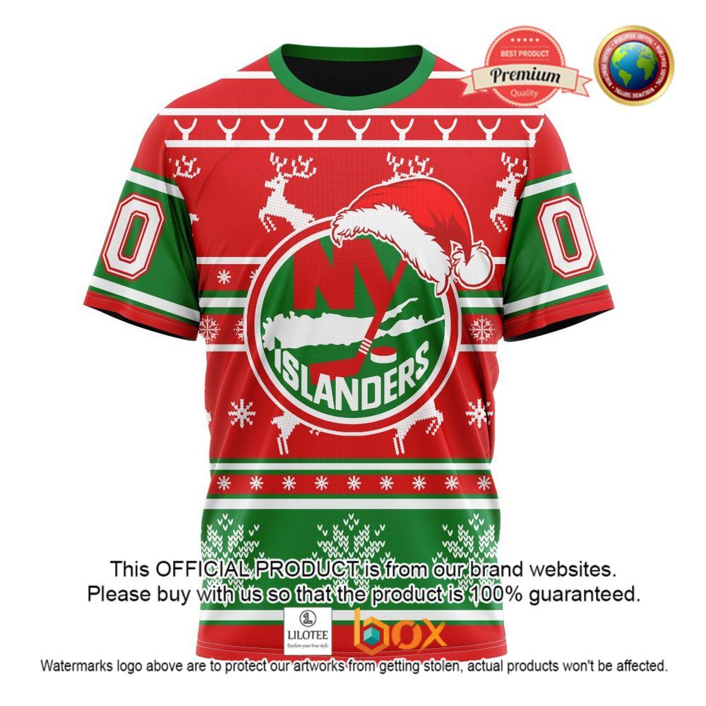 HOT NHL New York Islanders Santa Hat Custom 3D Hoodie, T-Shirt 5