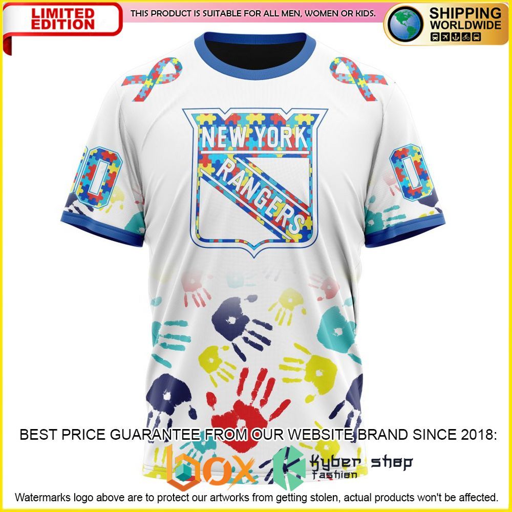 NEW NHL New York Rangers Autism Awareness Custom 3D Hoodie, Shirt 8
