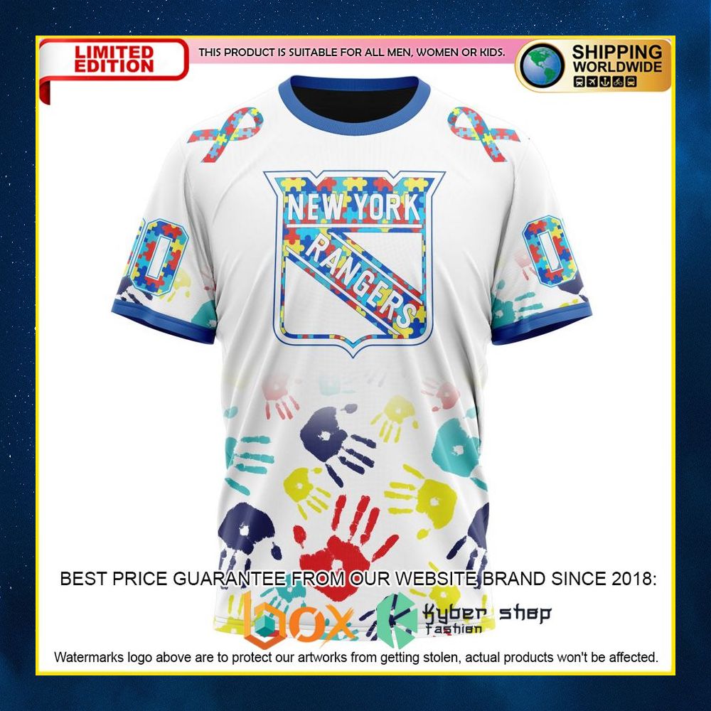 NEW NHL New York Rangers Autism Awareness Custom 3D Hoodie, Shirt 17