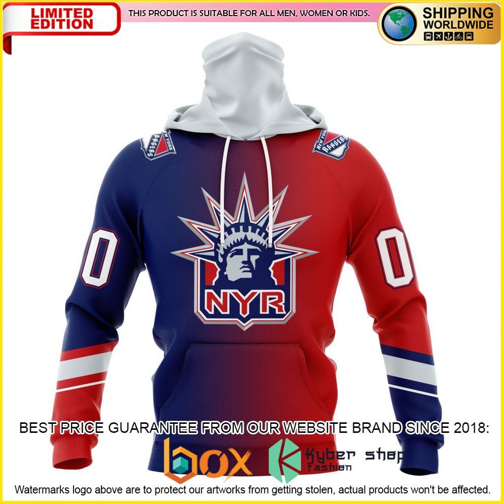 NEW NHL New York Rangers Gradient Custom 3D Hoodie, Shirt 4