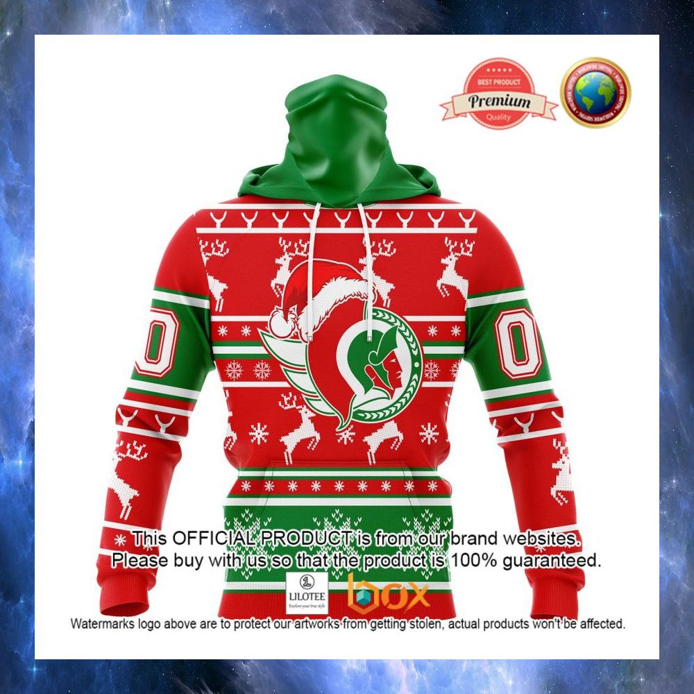 HOT NHL Ottawa Senators Santa Hat Custom 3D Hoodie, T-Shirt 6