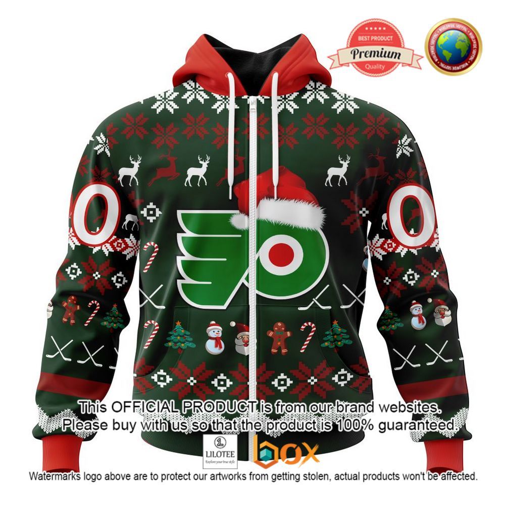 HOT NHL Philadelphia Flyers Team Santa Hat Custom 3D Hoodie, T-Shirt 2