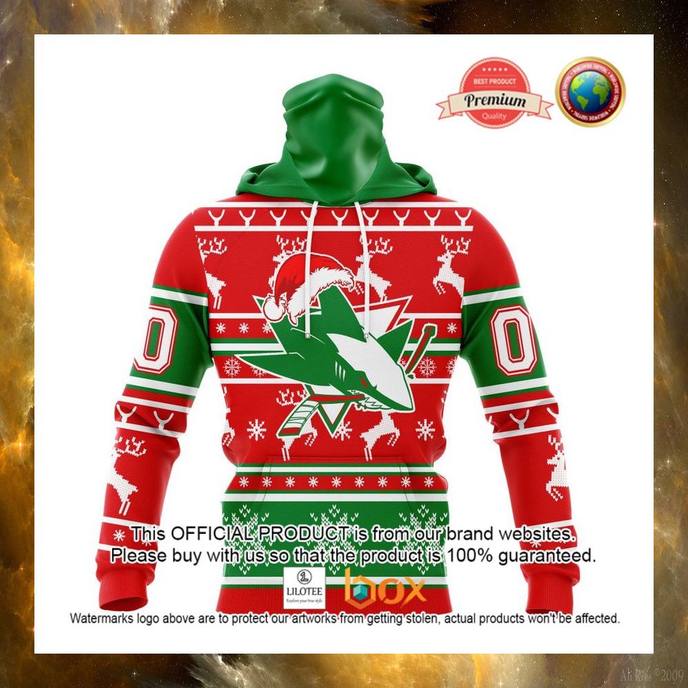 HOT NHL San Jose Sharks Santa Hat Custom 3D Hoodie, T-Shirt 9