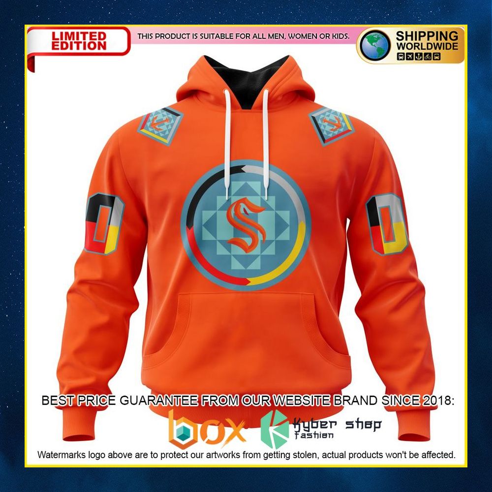 NEW NHL Seattle Kraken Indigenous Peoples Night Custom 3D Hoodie, Shirt 10