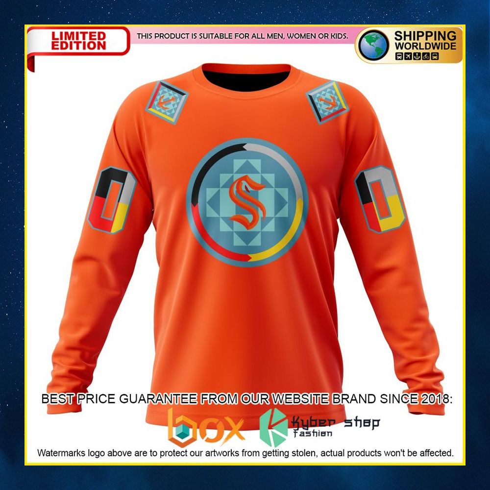 NEW NHL Seattle Kraken Indigenous Peoples Night Custom 3D Hoodie, Shirt 15