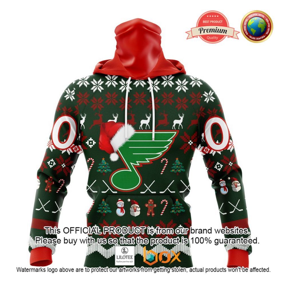 HOT NHL St. Louis Blues Team Santa Hat Custom 3D Hoodie, T-Shirt 3