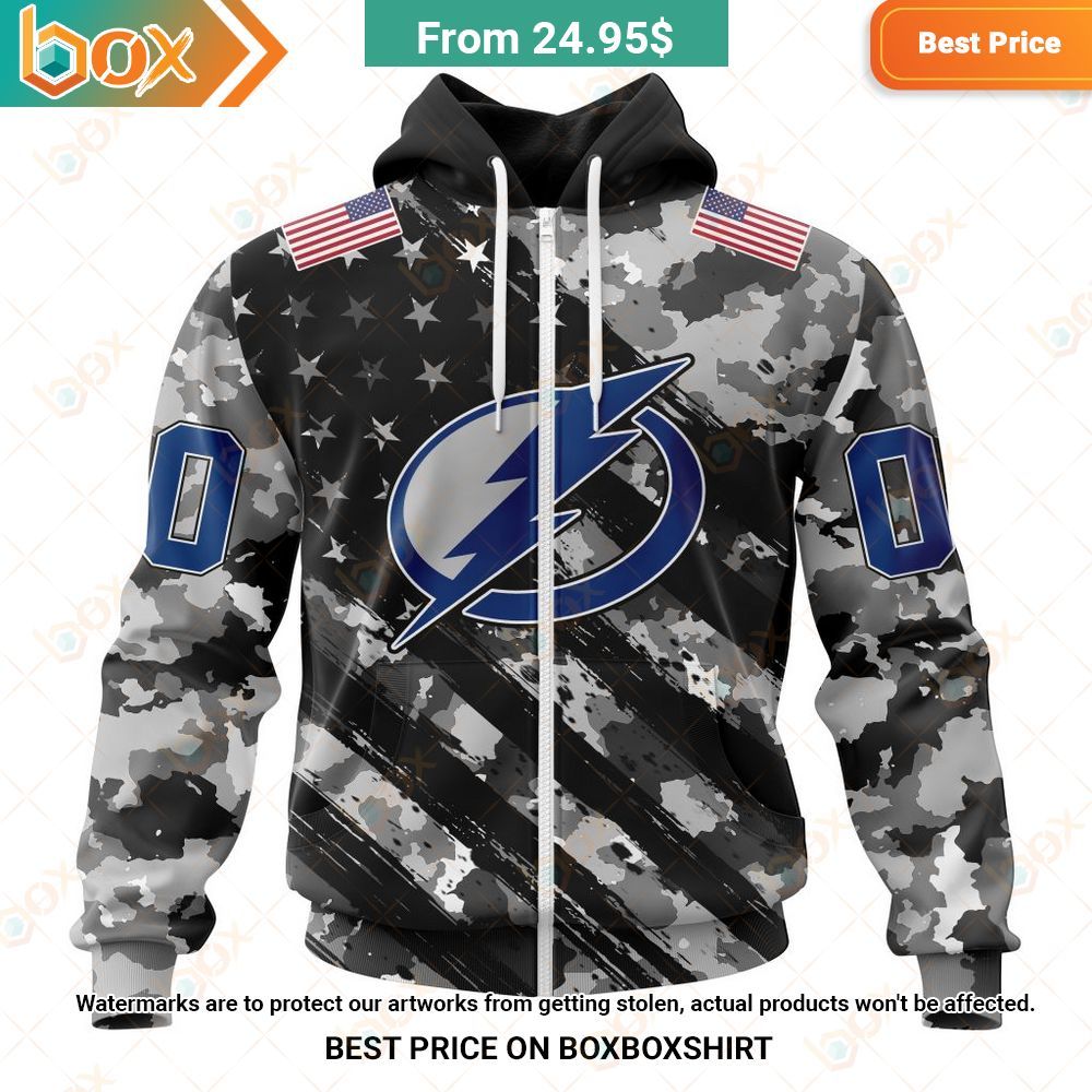 nhl tampa bay lightning special camo military custom hoodie 2 852