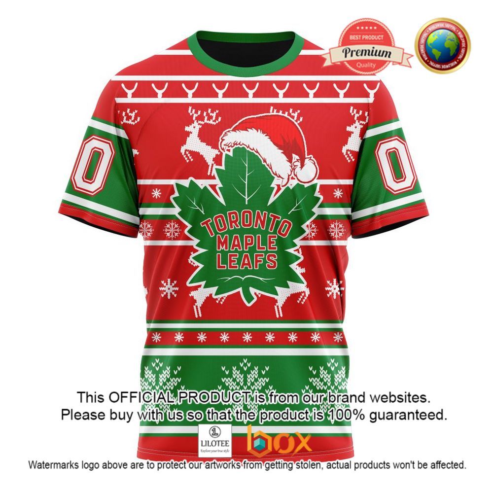 HOT NHL Toronto Maple Leafs Santa Hat Custom 3D Hoodie, T-Shirt 5