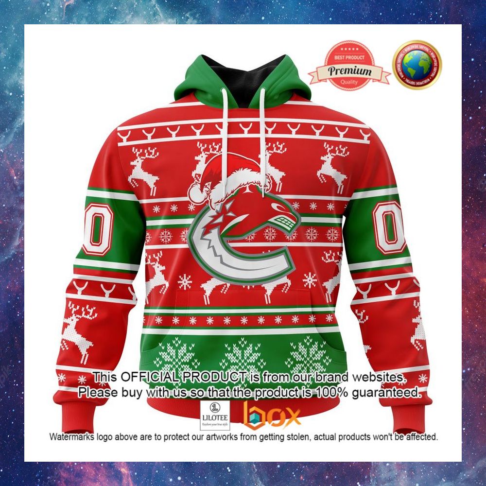 HOT NHL Vancouver Canucks Santa Hat Custom 3D Hoodie, T-Shirt 6