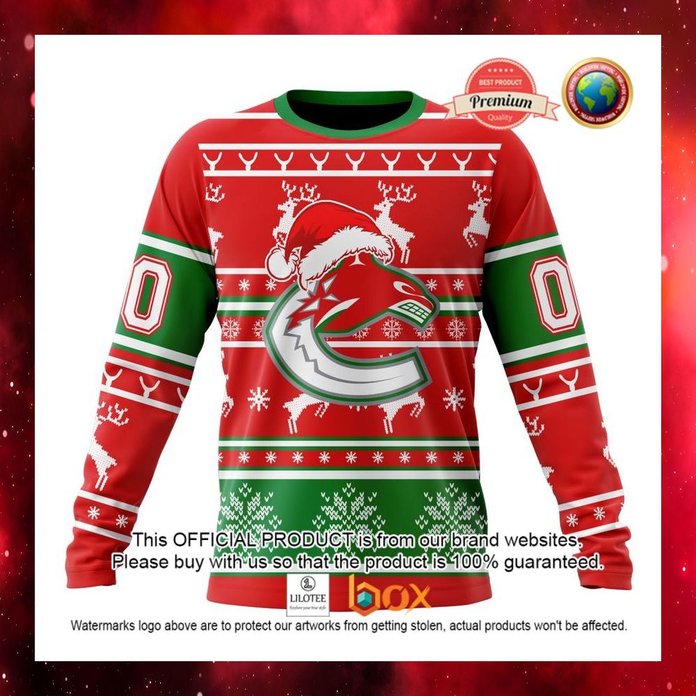 HOT NHL Vancouver Canucks Santa Hat Custom 3D Hoodie, T-Shirt 10