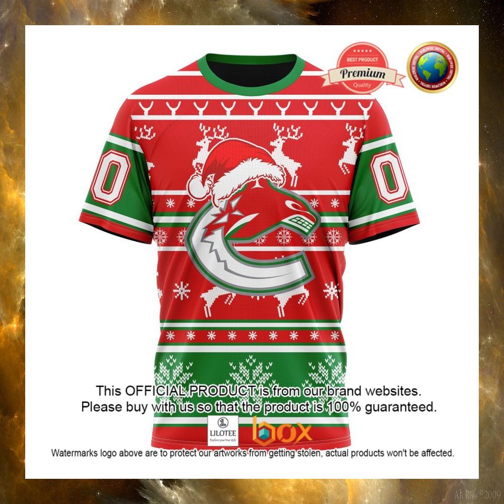 HOT NHL Vancouver Canucks Santa Hat Custom 3D Hoodie, T-Shirt 12