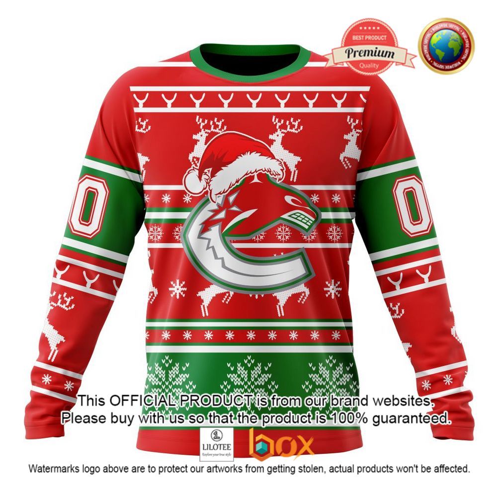 HOT NHL Vancouver Canucks Santa Hat Custom 3D Hoodie, T-Shirt 4