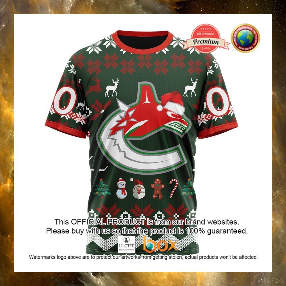 HOT NHL Vancouver Canucks Team Santa Hat Custom 3D Hoodie, T-Shirt 12