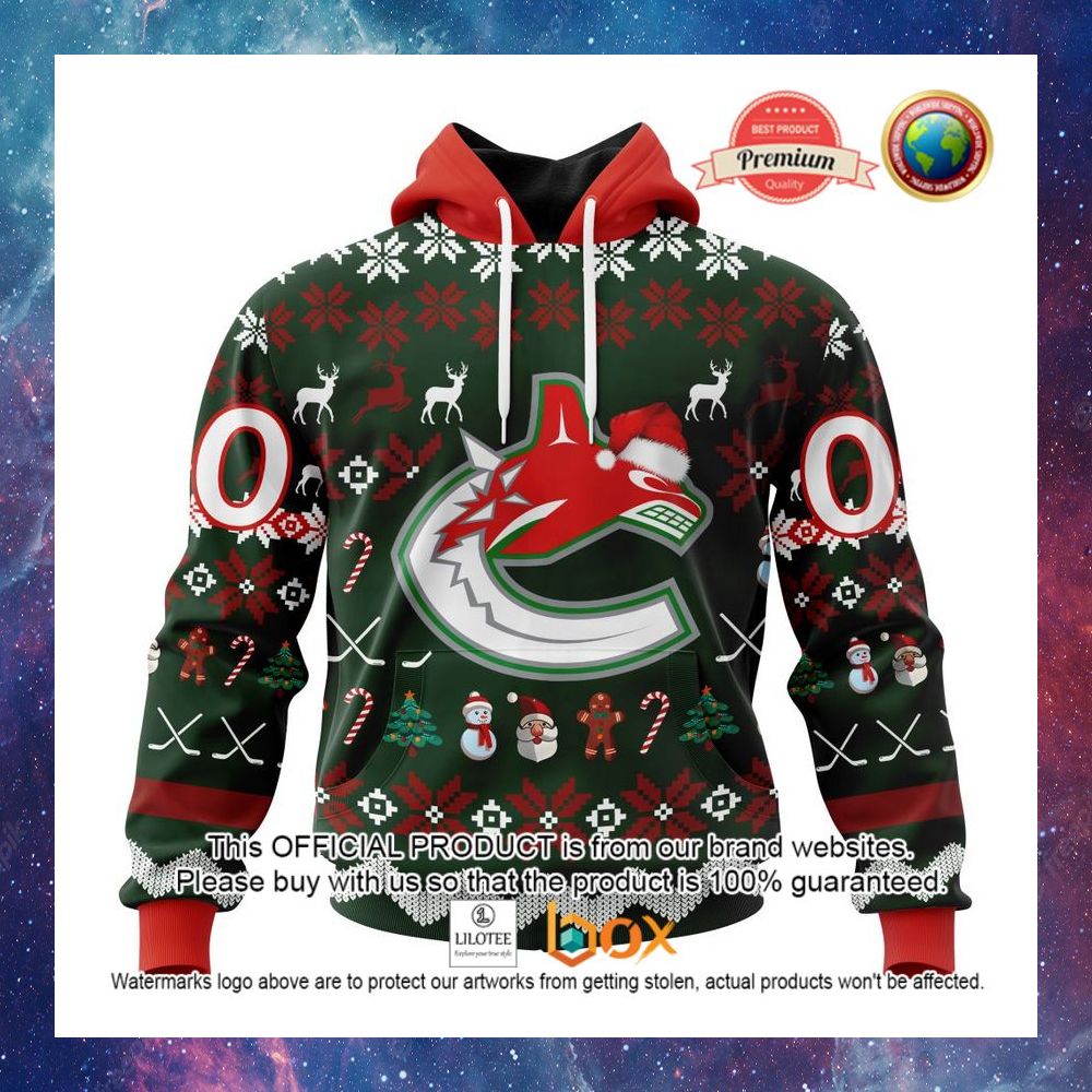 HOT NHL Vancouver Canucks Team Santa Hat Custom 3D Hoodie, T-Shirt 6
