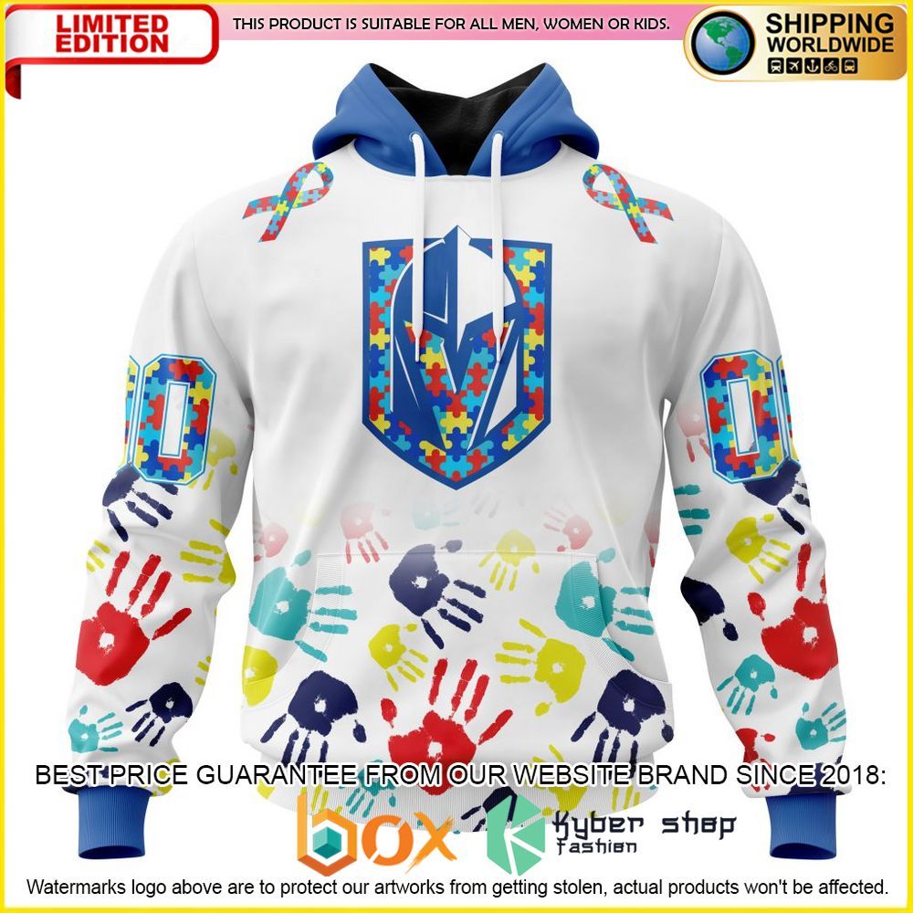 NEW NHL Vegas Golden Knights Autism Awareness Custom 3D Hoodie, Shirt 1