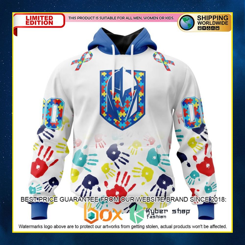 NEW NHL Vegas Golden Knights Autism Awareness Custom 3D Hoodie, Shirt 10