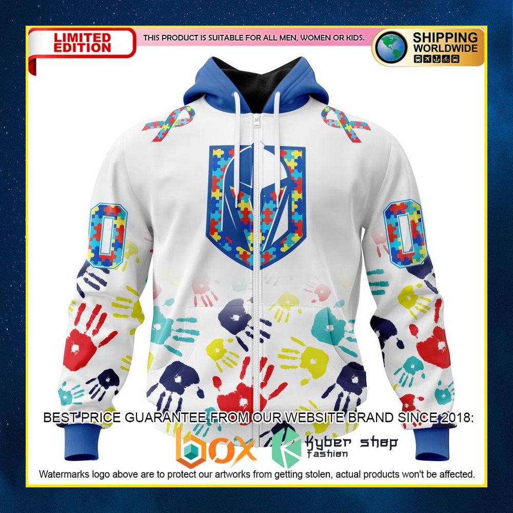 NEW NHL Vegas Golden Knights Autism Awareness Custom 3D Hoodie, Shirt 11