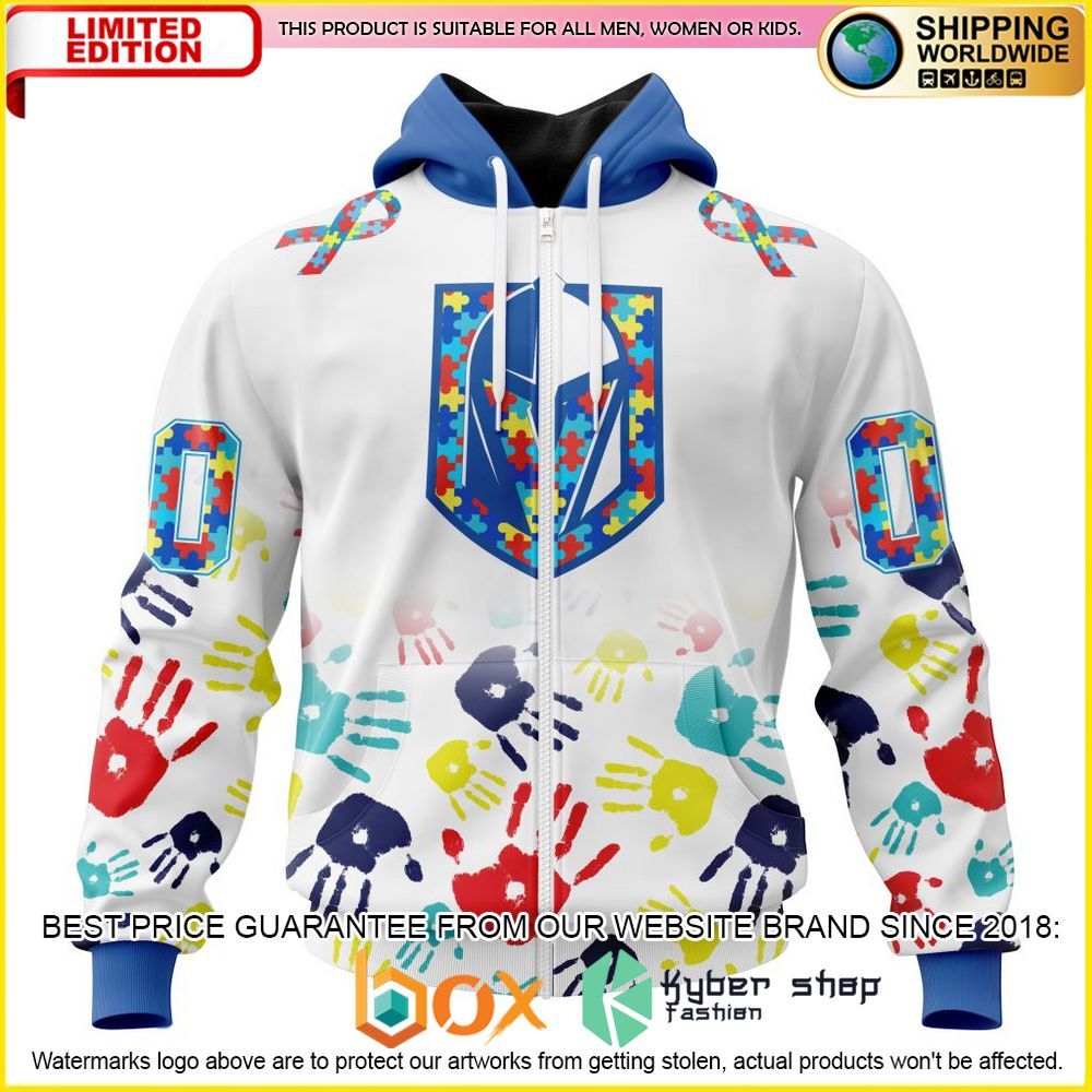 NEW NHL Vegas Golden Knights Autism Awareness Custom 3D Hoodie, Shirt 2