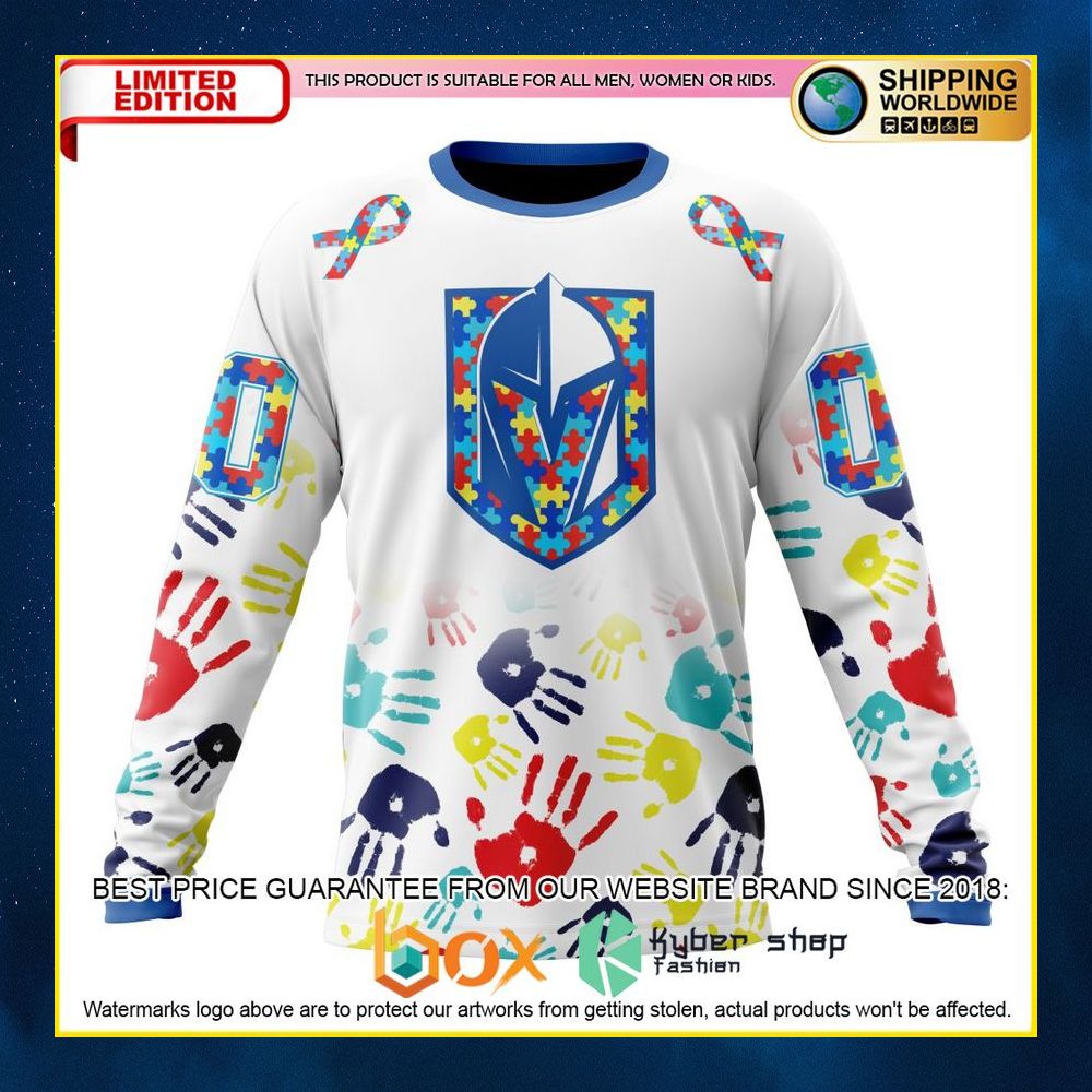 NEW NHL Vegas Golden Knights Autism Awareness Custom 3D Hoodie, Shirt 15