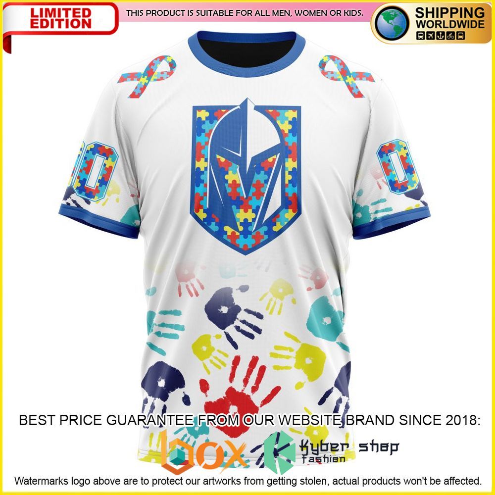 NEW NHL Vegas Golden Knights Autism Awareness Custom 3D Hoodie, Shirt 8