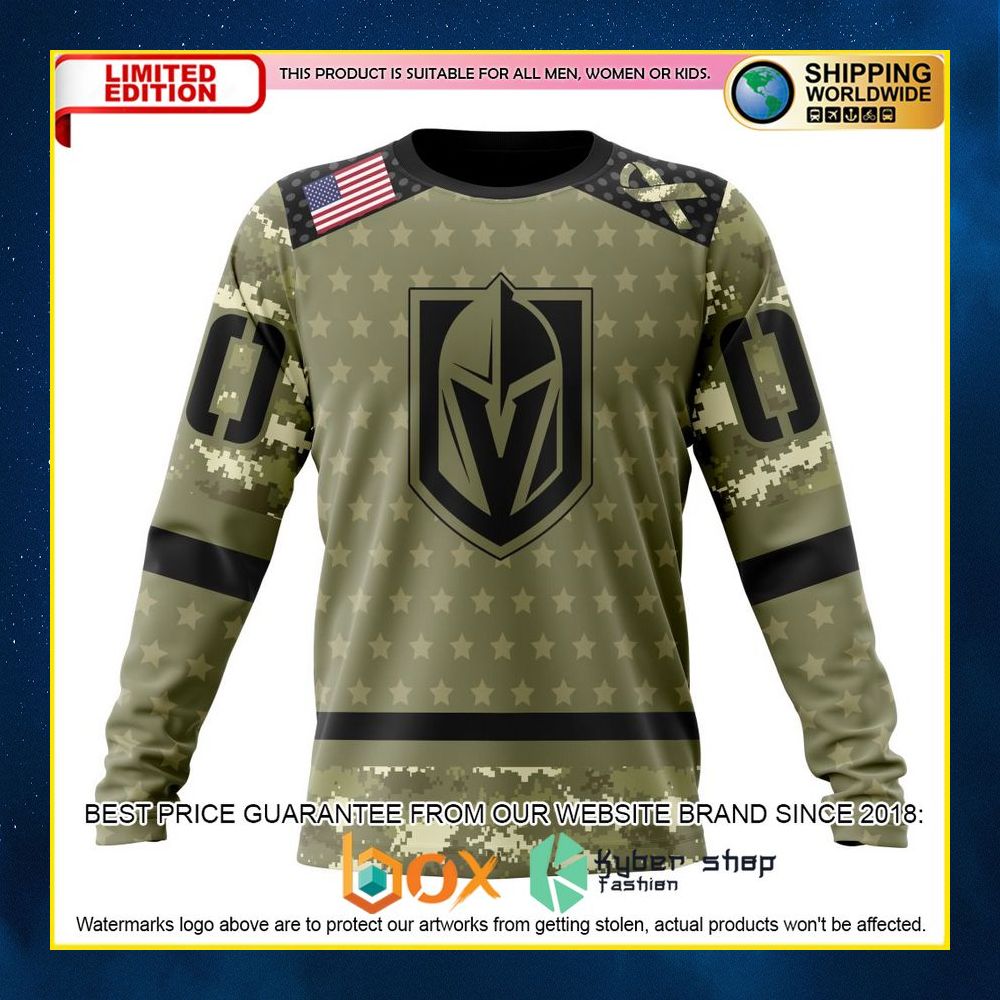 NEW NHL Vegas Golden Knights Camo Military Appreciation Custom 3D Hoodie, Shirt 15