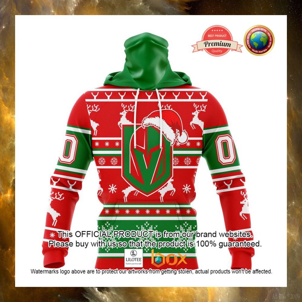 HOT NHL Vegas Golden Knights Santa Hat Custom 3D Hoodie, T-Shirt 13