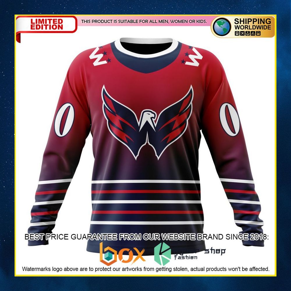 NEW NHL Washington Capitals Gradient Custom 3D Hoodie, Shirt 15