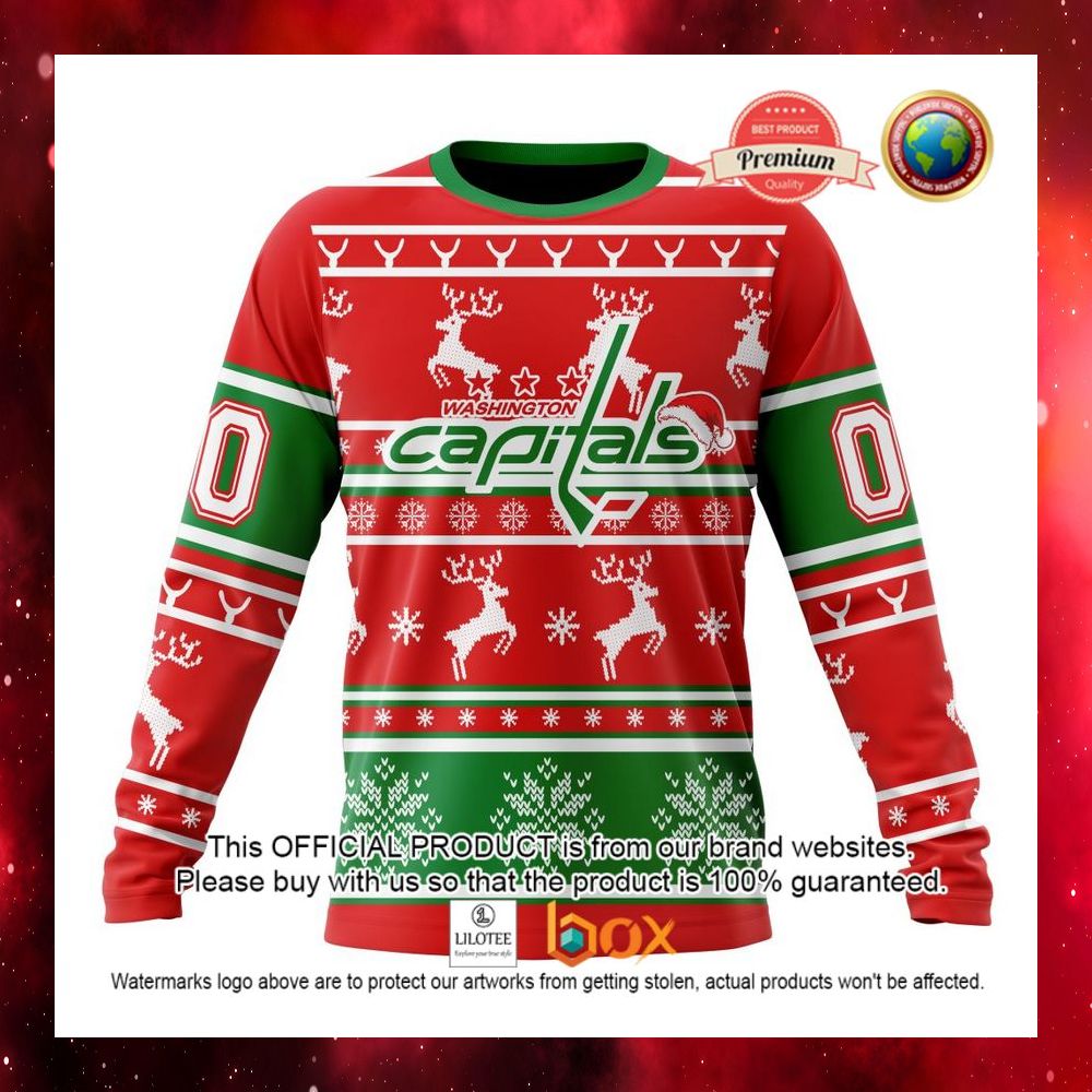 HOT NHL Washington Capitals Santa Hat Custom 3D Hoodie, T-Shirt 10